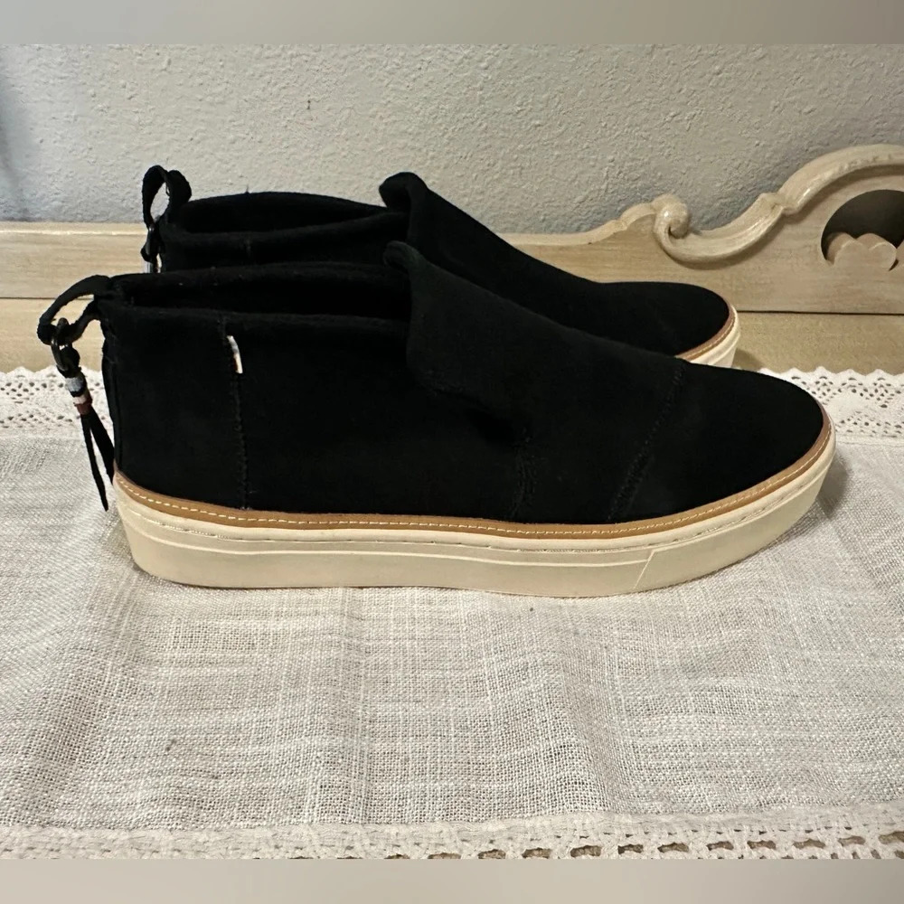 Black TOMS‎ platform espadrille - Picture 2 of 11